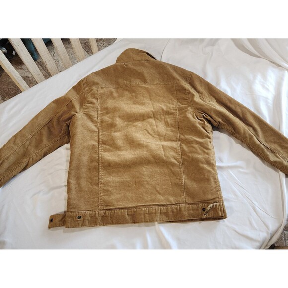 Trademark Brooklyn Cloth Sherpa Lined Corduroy Jacket Men Sz LG Tobacco *read* - Picture 2 of 14